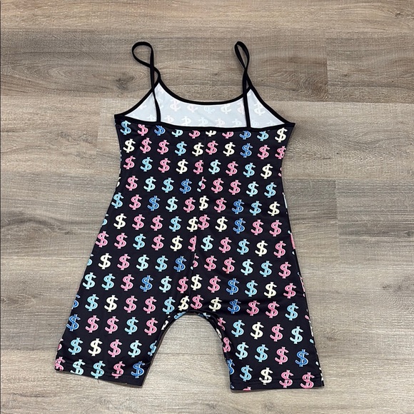 Colorful Dollar Sign Romper - Picture 2 of 6